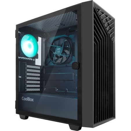 CASE Coolbox GA300 GridLine Tower Case ATX Micro ATX Mini-ITX Pannello laterale in vetro temperato Porte USB-A 3.0 USB-C Audio