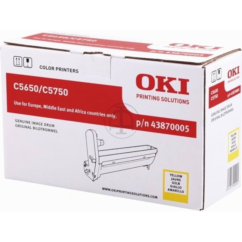 GRUPPO TAMBURO ORIGINALE OKI 43870005 GIALLO C5650 C5750 20K