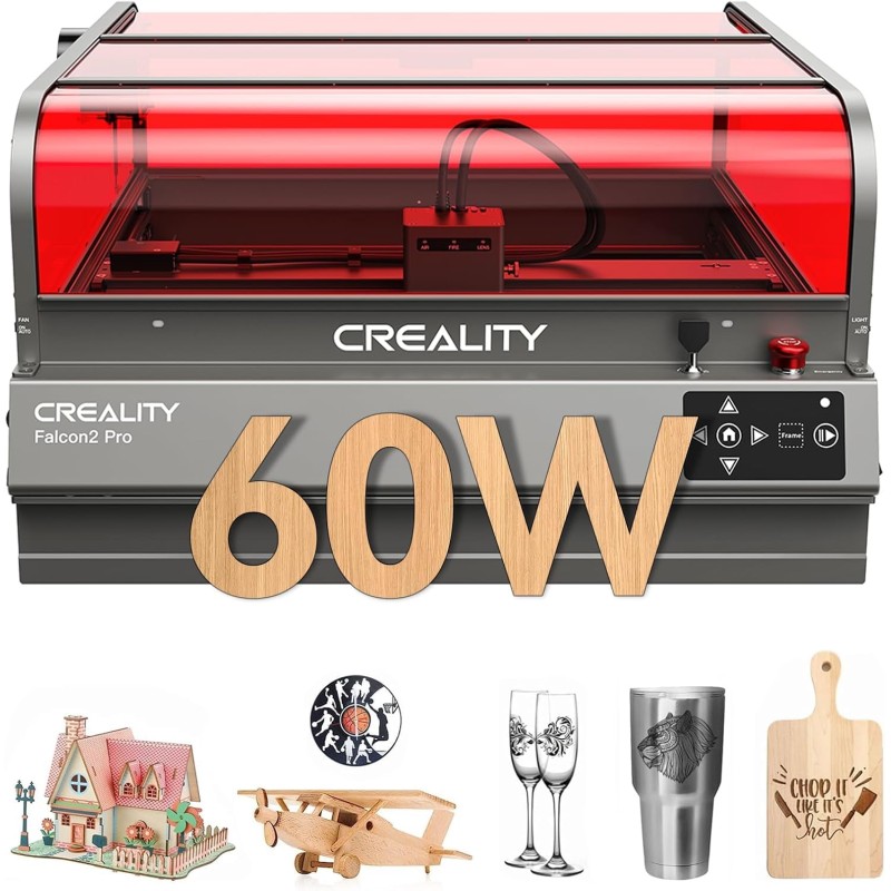 Incisore e taglierina laser chiusa Creality Falcon 2 Pro 60 W Laser di classe 1 (FDA) Area di lavoro 400x400 mm 1005010178