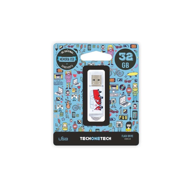 Pendrive TechOneTech Camper Van Van Memoria USB 2.0 32GB