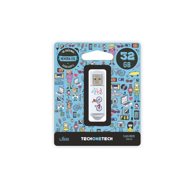 Pendrive TechOneTech Be Bike Memoria USB 2.0 32GB TEC4005-32