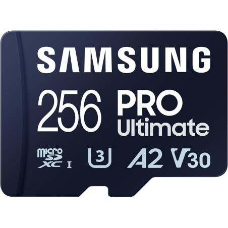Scheda Memoria Micro SDXC Samsung PRO Ultimate 256 GB UHS-I U3 A2 V30 con adattatore SD MB-MY256SA/WW