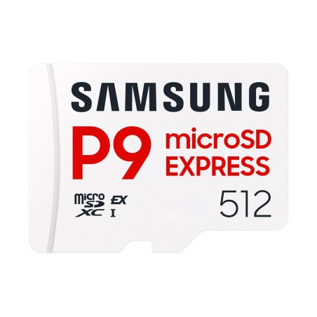 Scheda Memoria Micro SDXC Express Samsung P9 da 512 GB UHS-I V30 A1 800 MB MB-MK512T/WW