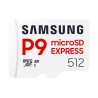 Scheda Memoria Micro SDXC Express Samsung P9 da 512 GB UHS-I V30 A1 800 MB MB-MK512T/WW