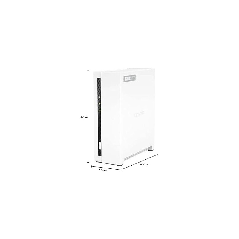NAS SERVER TOWER QNAP TS-133 Processore ARM Cortex-A55 Memoria 2 GB 1 da 2,5" e 3,5" USB, RJ-45