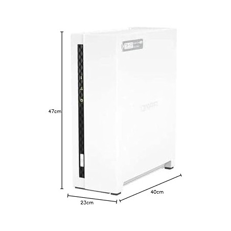 NAS SERVER TOWER QNAP TS-133 Processore ARM Cortex-A55 Memoria 2 GB 1 da 2,5" e 3,5" USB, RJ-45