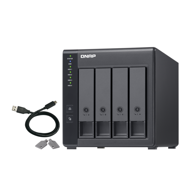 NAS SERVER TOWER QNAP TR-004 USB 3.0 RAID Expansion Box - 4 alloggiamenti 2,5", 3,5" - Ventola da 120 mm
