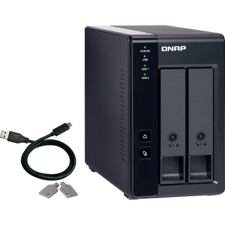 NAS SERVER TOWER QNAP TR-002 USB 3.0 RAID Expansion Box 2 alloggiamenti 2,5" 3,5" Ventola da 70 mm