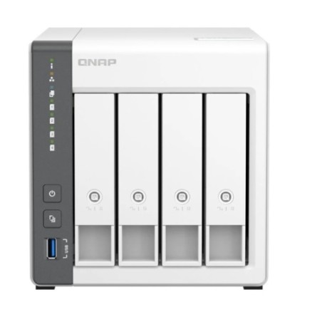 NAS SERVER TOWER QNAP TS-433 Processore ARM Cortex-A55 Memoria 4 GB 4 alloggiamenti 2,5" 3,5" USB, RJ-45 2,5 GB