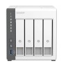 NAS SERVER TOWER QNAP TS-433 Processore ARM Cortex-A55 Memoria 4 GB 4 alloggiamenti 2,5" 3,5" USB, RJ-45 2,5 GB