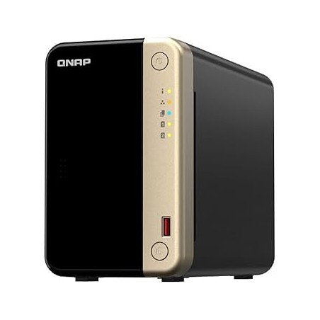 NAS SERVER TOWER QNAP TS-264-8G Processore Intel Celeron N4505 Memoria 8 GB 2 alloggiamenti (2,5", 3,5", M.2) USB HDMI RJ-45