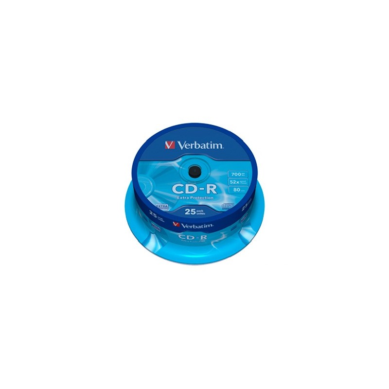 Confezione 25pz CD-R VERBATIM Printables 52X 700MB 43439