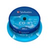 Confezione 25pz CD-R VERBATIM Printables 52X 700MB 43439