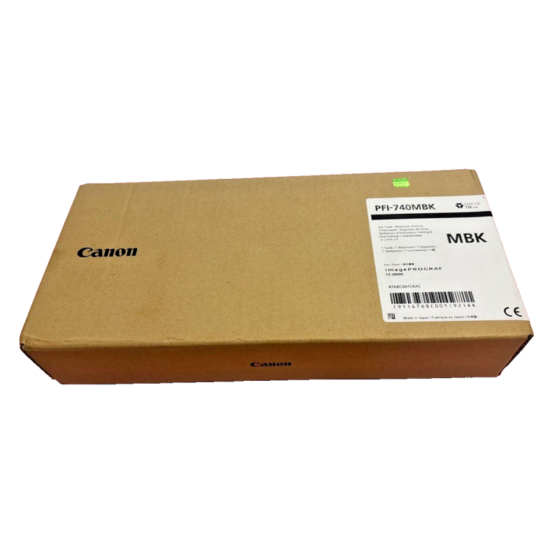 CARTUCCIA ORIGINALE PIGMENTATO CANON PFI740 PFI340 NERO MATE 4768C001 4773C001 imagePROGRAF TZ-30000 TZ-32000