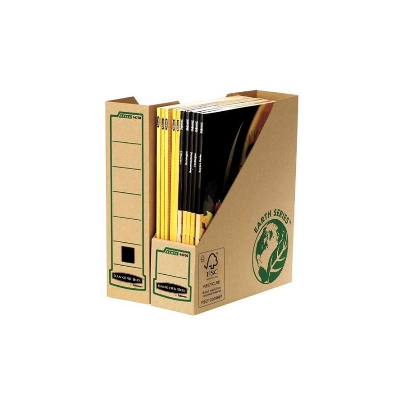 Fellowes Bankers Box Earth Final File Box A4 80 mm - Assemblaggio manuale Cartone riciclato certificato FSC Colore marrone