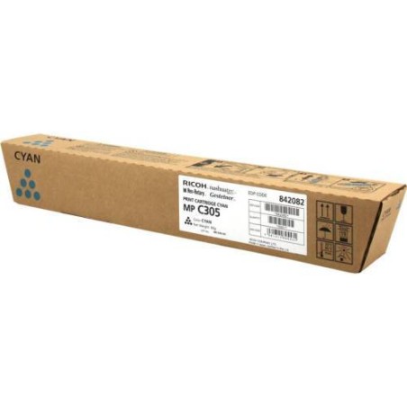 TONER ORIGINALE RICOH NRG 841595 842082 MP C305 CIANO 4K