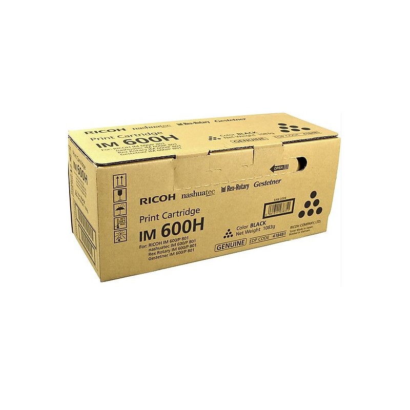 TONER ORIGINALE RICOH M550 IM600 P800 P801 NERO 418481 40K