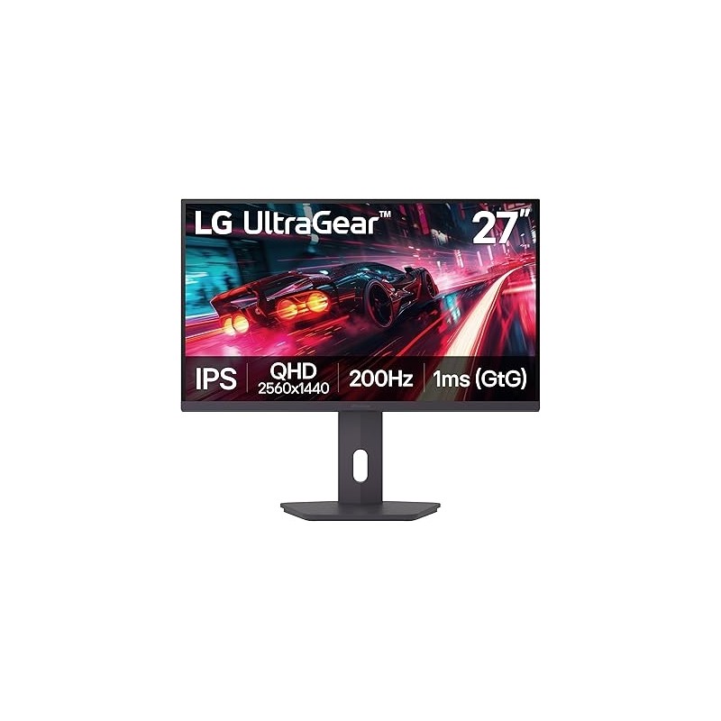 MONITOR LED LG UltraGear 27" IPS QHD 200Hz HDR400 FreeSync Premium HDMI DisplayPort VESA 100x100 27G610A-B