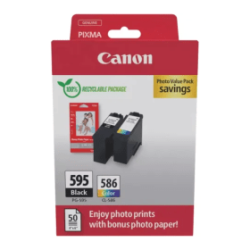 MULTIPACK CARTUCCIA ORIGINALE CANON 7171C004 PG-595 CL-586 PIXMA TS7550i