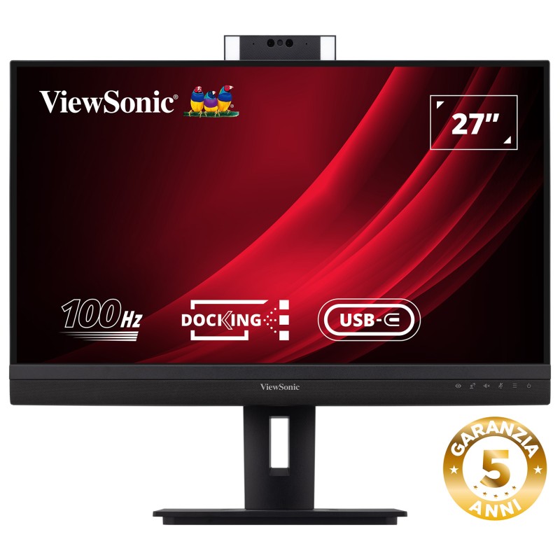 MONITOR QHD IPS VIEWSONIC 27" VG2757V-2K HDMI DisplayPort Monitor con webcam
