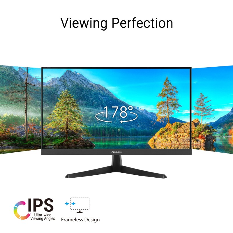 MONITOR LED ASUS IPS FULLHD 1080p VY229HF Tempo di risposta 1ms 90LM0960-B03170 Angolo di visione 178º