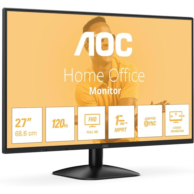 MONITOR LED AOC 27B31H 27" LED IPS FullHD 120Hz Tempo di risposta 1 ms - HDMI, VGA