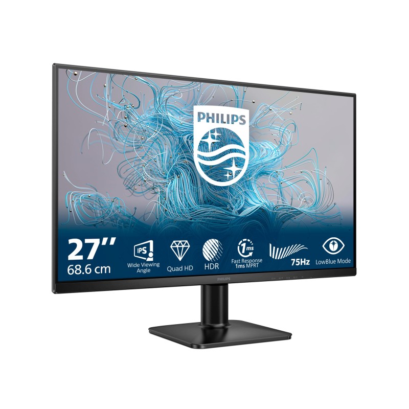 MONITOR LED PHILIPS 1000 Series 27E2N1500L/00 27" IPS QuadHD 75Hz HDR10 Risposta 4ms