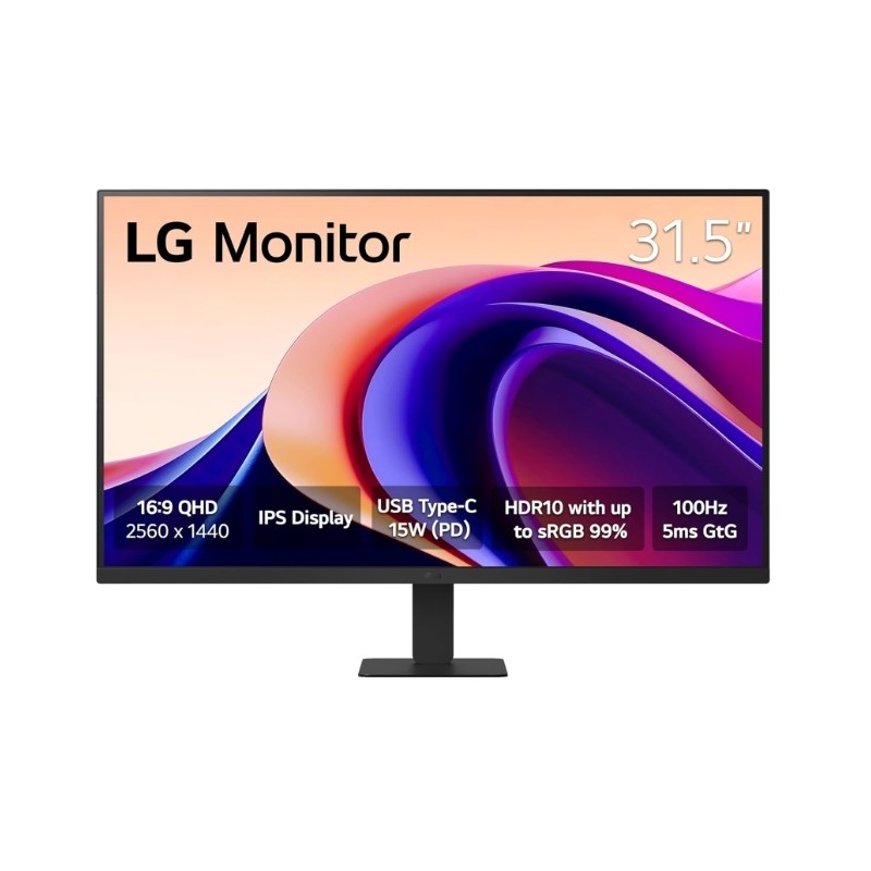 MONITOR LED LG 32U631A-B 31.5" IPS QHD HDR10 100Hz Tempo risposta 5ms Angolo di visione 178º