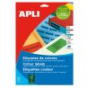Confezione APLI 01592 480 etichette rettangolari 70x37 mm 20 fogli da 24 etichette BLU