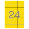 Confezione APLI 01437 480 etichette rettangolari 70x37 mm 20 fogli da 24 etichette Giallo