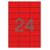 Confezione APLI 01439 480 etichette rettangolari 70x37 mm 20 fogli da 24 etichette ROSSO