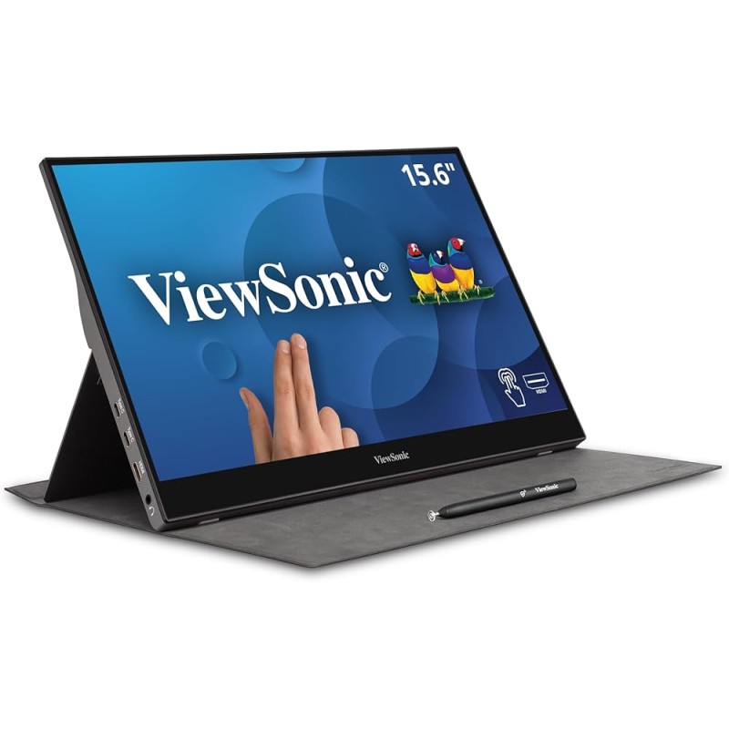 MONITOR LED VIEWSONIC TD1655 TOUCHSCREEN IPS Full HD 1080p da 15,6" 10 punti touch Tempo di risposta 6,5 ​​ms