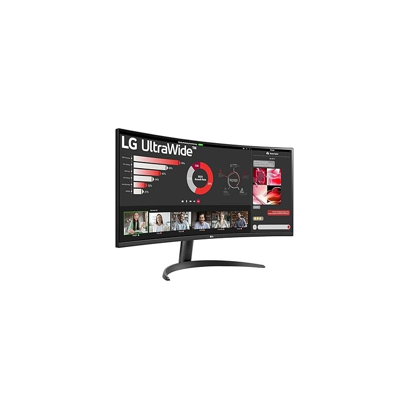 MONITOR LED LG ULTRAWIDE CURVO 34" VA WQHD 100Hz HDR10 FreeSync Tempo risposta 5ms Angolo di visione 178º