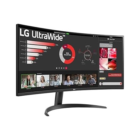 MONITOR LED LG ULTRAWIDE CURVO 34" VA WQHD 100Hz HDR10 FreeSync Tempo risposta 5ms Angolo di visione 178º