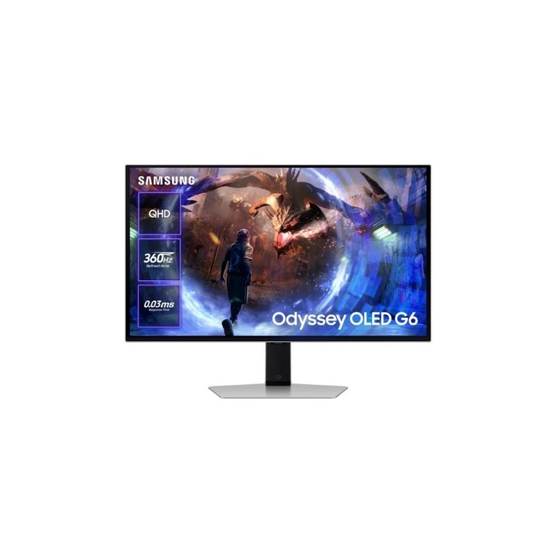 MONITOR SAMSUNG ODYSSEY G6 27" LS27DG602SUXEN OLED QHD 360Hz FreeSync Premium Pro HDR Tempo di risposta 0,3 ms
