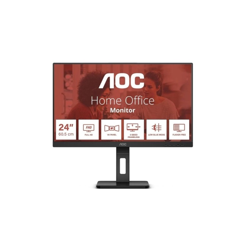 MONITOR LED AOC 24E3QAF IPS 24" Full HD 1080p 75Hz tempo risposta 4 ms regolazione in altezza angolo di visione di 178°