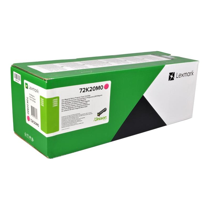 TONER ORIGINALE ORIGINALE LEXMARK 72K20M0 MAGENTA CS820 CS827 CX825 CX827 CX860
