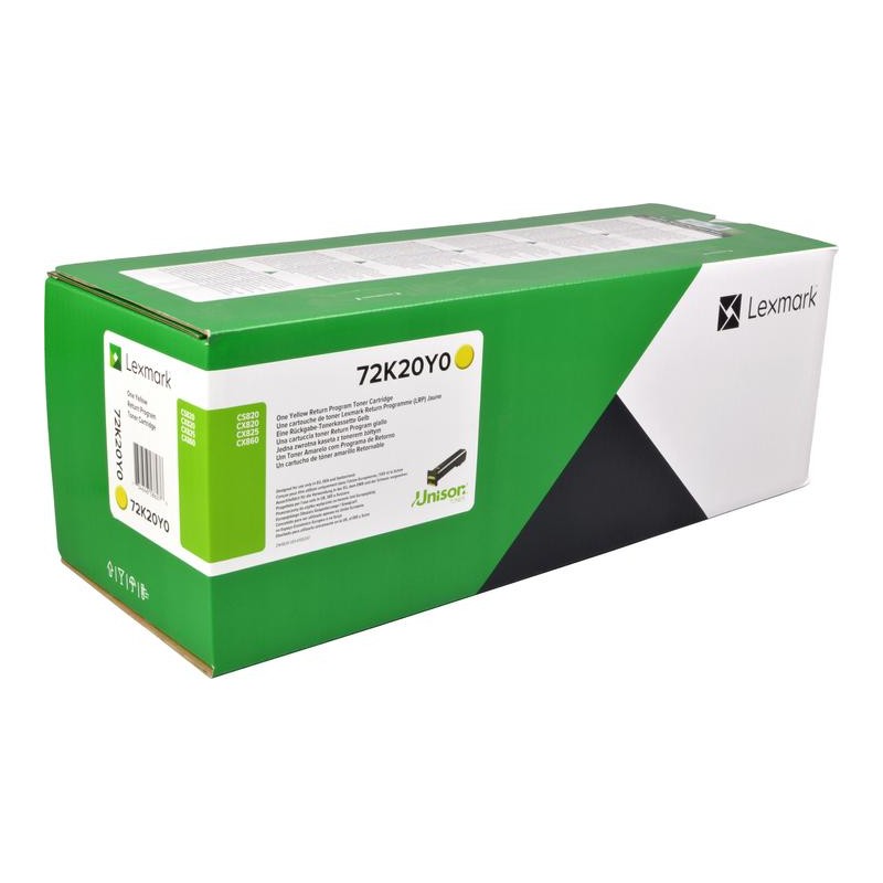 TONER ORIGINALE ORIGINALE LEXMARK 72K20Y0 GIALLO CS820 CS827 CX825 CX827 CX860