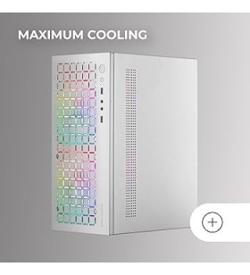 CASE MARS Gaming MC-CORE MCCORE Mini Gaming Tower Griglia in rete metallica Finestra laterale 2 ventole FRGB