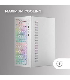 CASE MARS Gaming MC-CORE MCCORE Mini Gaming Tower Griglia in rete metallica Finestra laterale 2 ventole FRGB