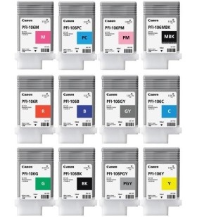 CARTUCCIA ORIGINALE PIGMENTATA CANON PFI106 PFI106GY 6630B001 GRIGIO imagePROGRAF iPF6400