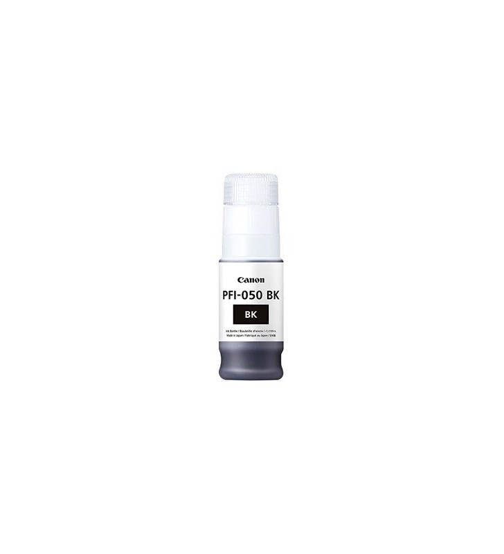 FLACONE INCHIOSTRO ORIGINALE PIGMENTATO CANON PFI050 PFI050BK 5698C001 NERO imagePROGRAF TC-20