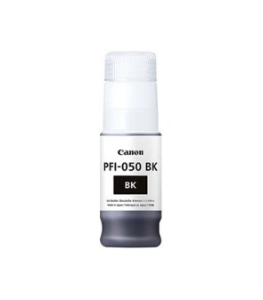 FLACONE INCHIOSTRO ORIGINALE PIGMENTATO CANON PFI050 PFI050BK 5698C001 NERO imagePROGRAF TC-20