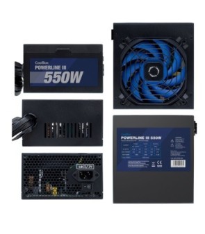 ALIMENTATORE COOLBOX POWERLINE III 550W ATX 12V PFC attivo Ventola da 120mm COO-FAPW3-550