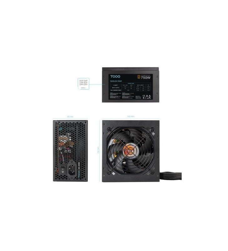 ALIMENTATORE TOOQ HELIOS ATX 750W APFC 80+ Bronze - Nero TQHELIOS-750SP