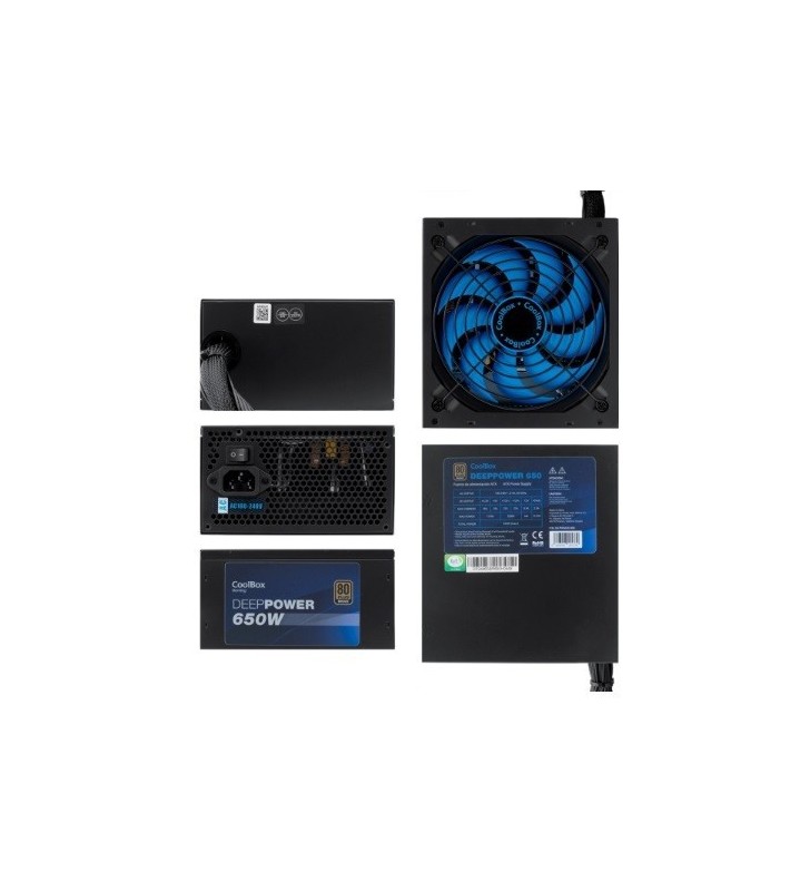 ALIMENTATORE COOLBOX DG-PWS650-85B DeepPower 80 Plus Bronze da 650 W ATX PFC attivo Modalità silenziosa