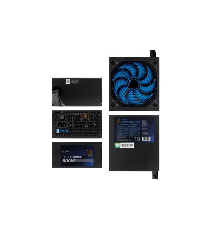 ALIMENTATORE COOLBOX DeepPower 80 Plus Bronze da 800 W ATX PFC attivo DG-PWS800-85B
