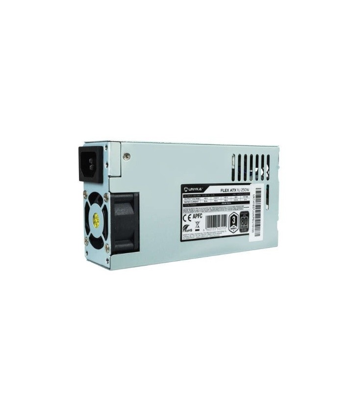 ALIMENTATORE UNYKACH Flex 1U 250W Flex ATX con efficienza dell'87% APFC e ventola da 40 mm
