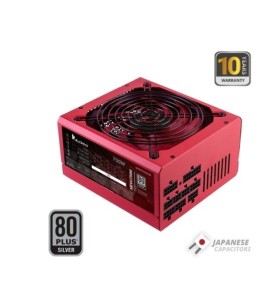 ALIMENTATORE MARS GAMING ATX MPVU750M 750W Certificazione 80 Plus Silver Modulare 14dB Rosso MPVU750M
