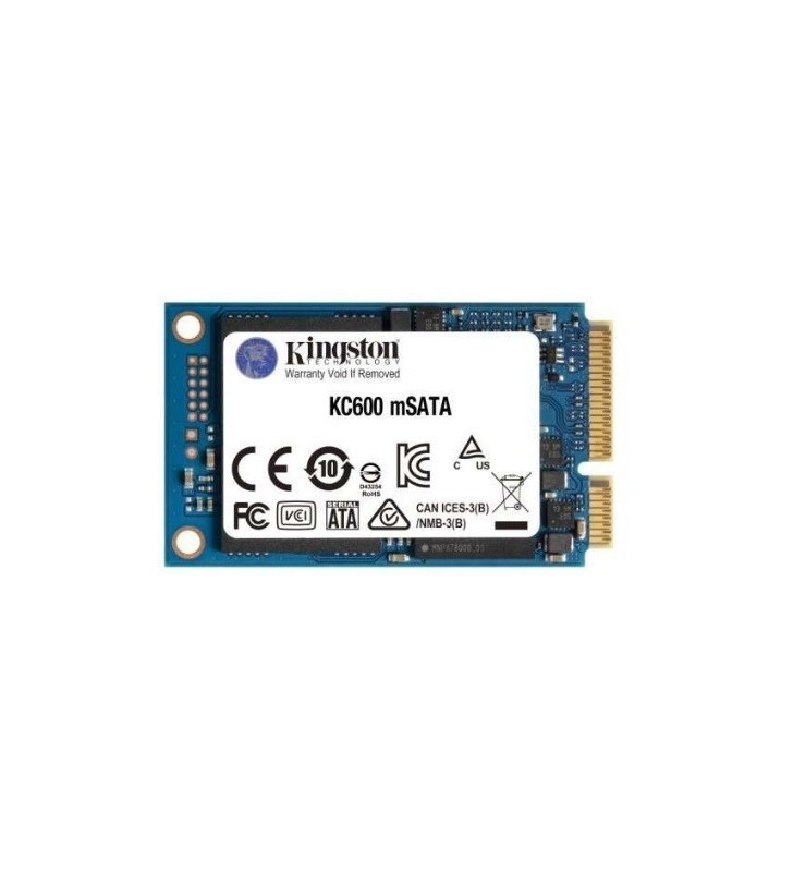DISCO RIGIDO INTERNO SSD KINGSTON KC600 SSD SSD 512GB SATA3 mSATA 3D TLC NAND SKC600MS/512G